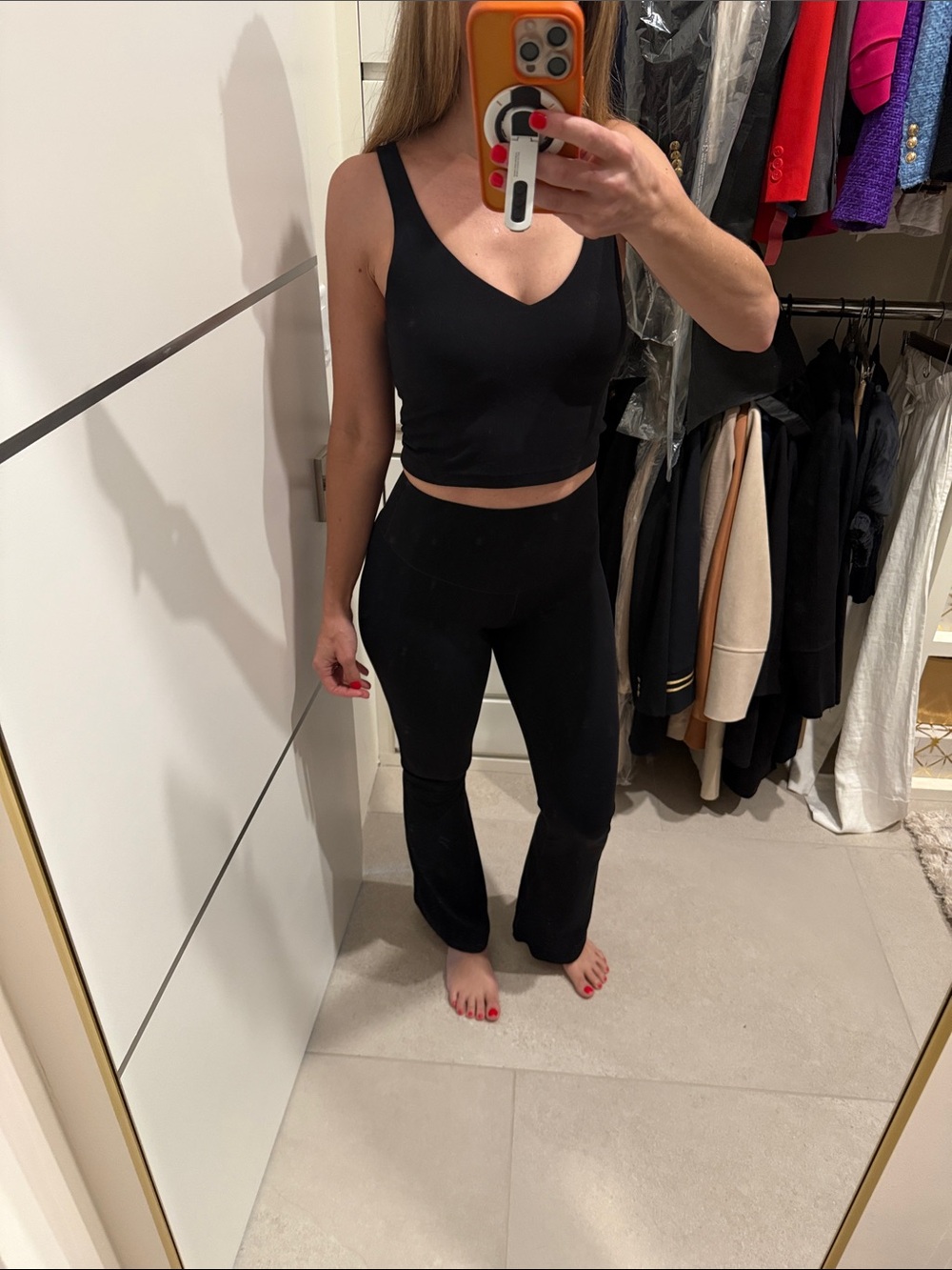 Aerie black flare leggings Medium high waist